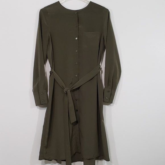 Who What Wear Dresses & Skirts - Who What Wear Olive Green Button Down Dress Sz - S
